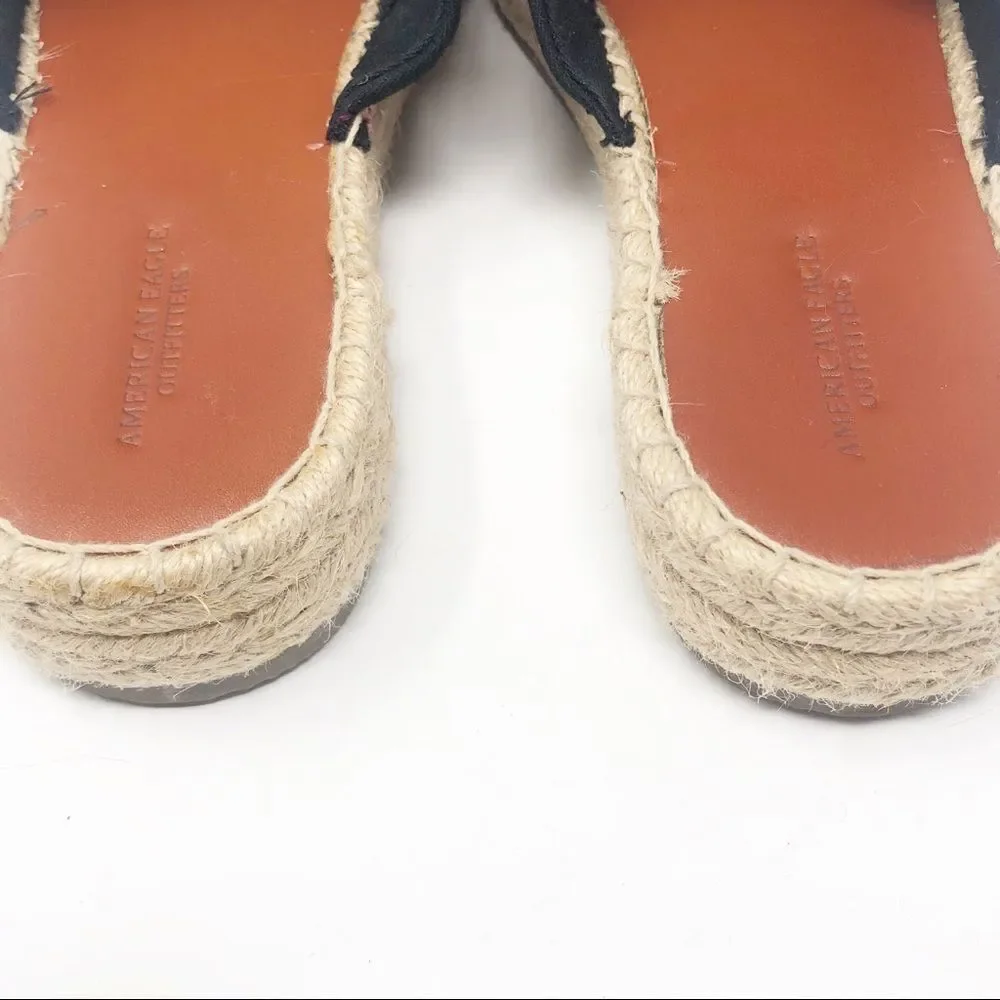 AMERICAN EAGLE | Embroidered Espadrille Mules 8